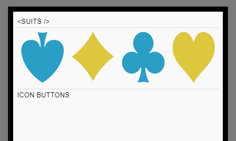 A customisable svg based playing card graphics with react built with modern frontend techniques for responsive and reusable UI.