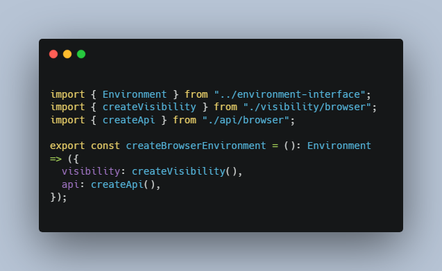 A define and consume a custom environment for your application built with modern frontend techniques for responsive and reusable UI.