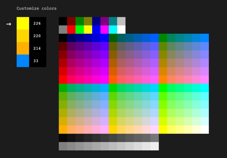A easily customize bash prompt ps1 colors, written with react built with modern frontend techniques for responsive and reusable UI.