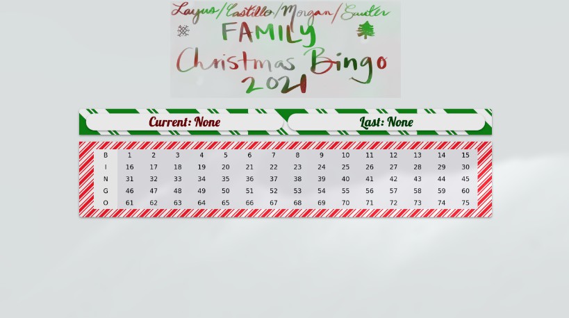 A family bingo: a ultra lightweight, simple christmas-themed bingo display written in react built with modern frontend techniques for responsive and reusable UI.