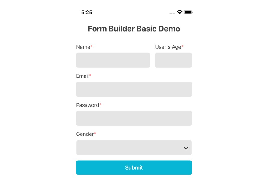 A form builder written in react with inbuilt validation and autocomplete built with modern frontend techniques for responsive and reusable UI.