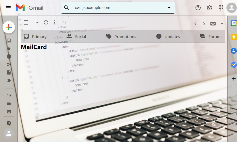 A gmail clone application using react js and firebase built with modern frontend techniques for responsive and reusable UI.