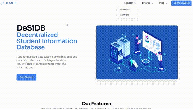 A a decentralised database built on ethereum and solidity built with modern frontend techniques for responsive and reusable UI.
