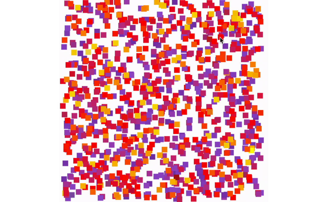 A image src based retro typography with scattering animation library built with modern frontend techniques for responsive and reusable UI.