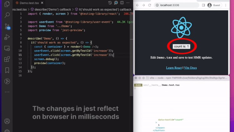 A jest preview: preview your html code while using jest built with modern frontend techniques for responsive and reusable UI.