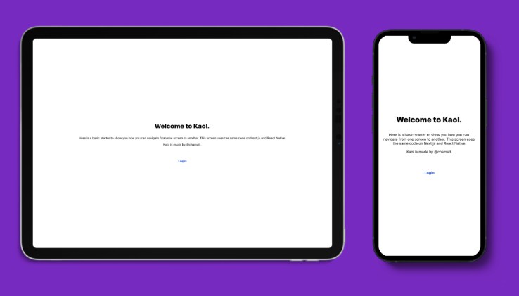 A kaol stack - a monorepo template for a truly universal app built with modern frontend techniques for responsive and reusable UI.
