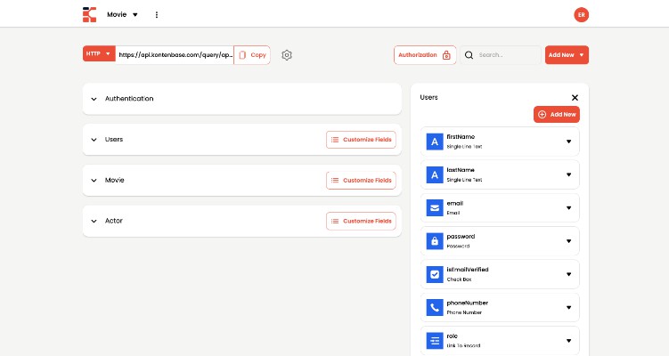 A kontenbase: create backend api, auth, and storage in less than 1 minute without coding built with modern frontend techniques for responsive and reusable UI.