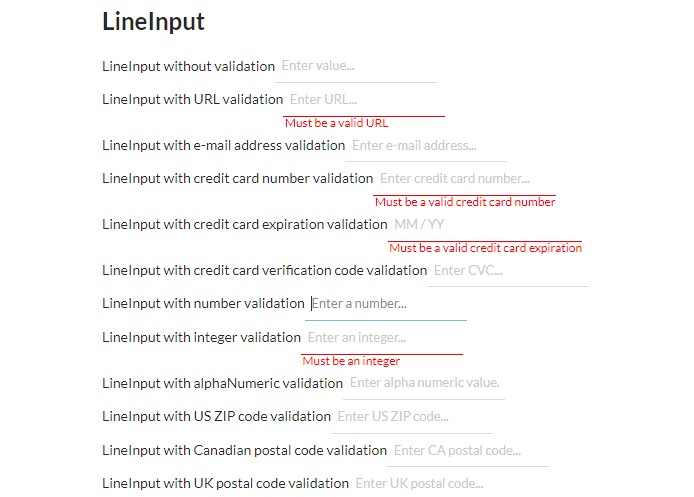 A line input control with validation support for semantic ui react built with modern frontend techniques for responsive and reusable UI.