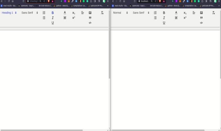 A live editor with react, quill, and socket.io built with modern frontend techniques for responsive and reusable UI.