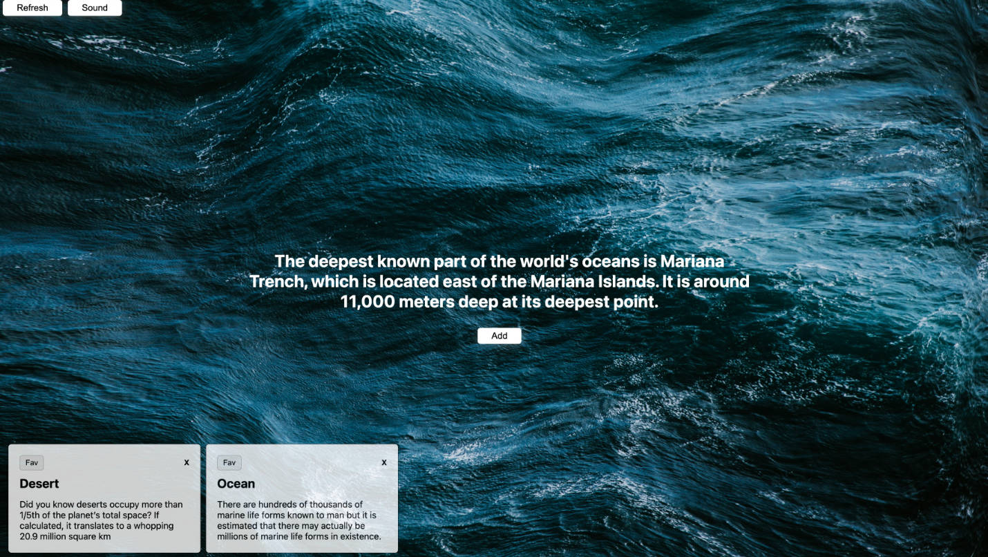 A nature themed landing page built with react built with modern frontend techniques for responsive and reusable UI.