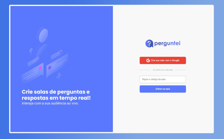 A a platform for you to create q&a rooms with your own audience built with modern frontend techniques for responsive and reusable UI.