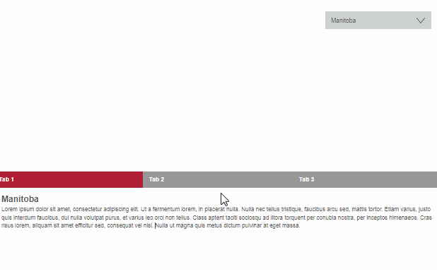 A react accessible, responsive tabs and dropdown built with modern frontend techniques for responsive and reusable UI.