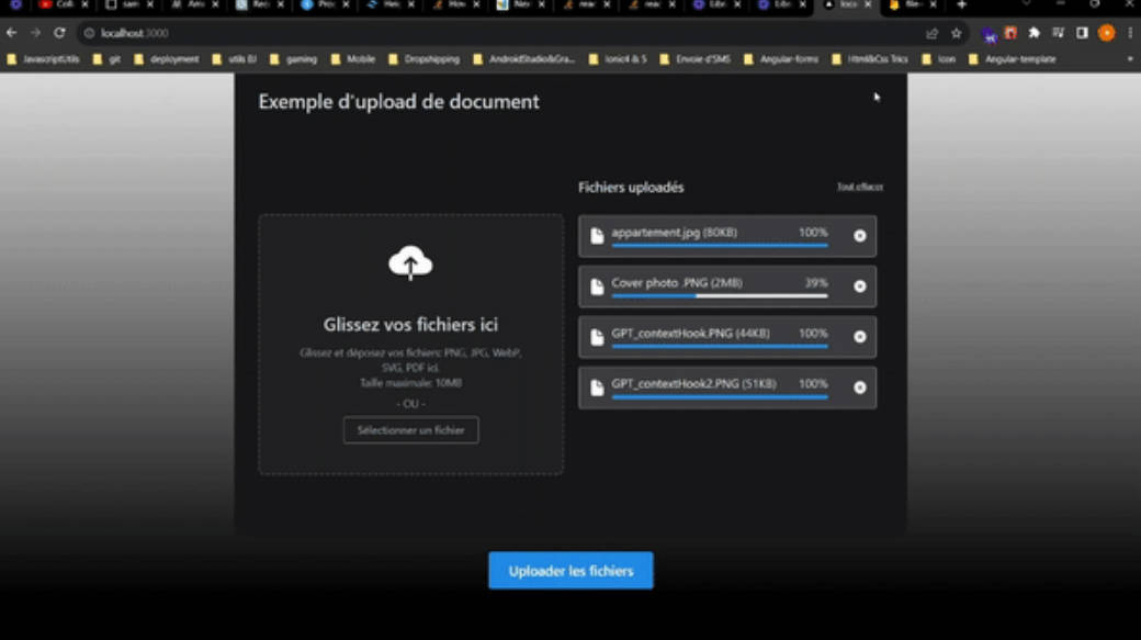 A a file upload sample with nextjs built with modern frontend techniques for responsive and reusable UI.