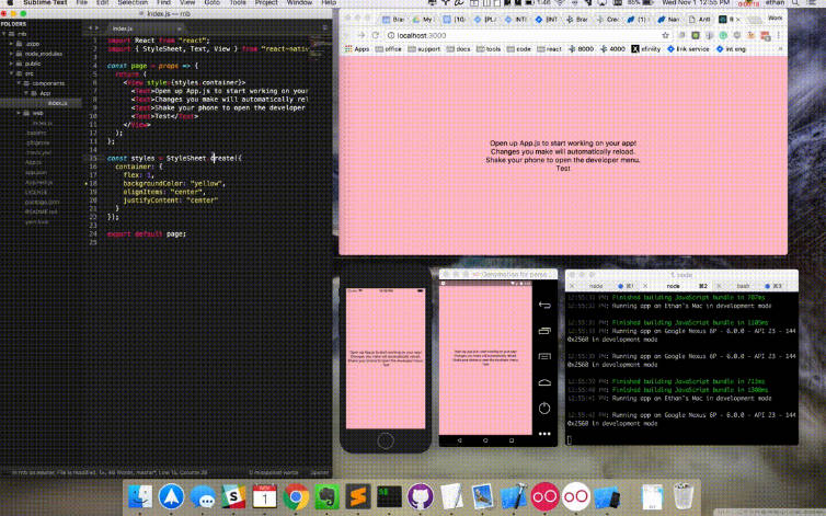 A react native web with typescript built with modern frontend techniques for responsive and reusable UI.