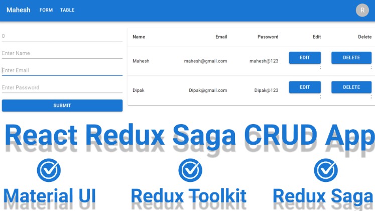 A react redux saga crud app built with modern frontend techniques for responsive and reusable UI.