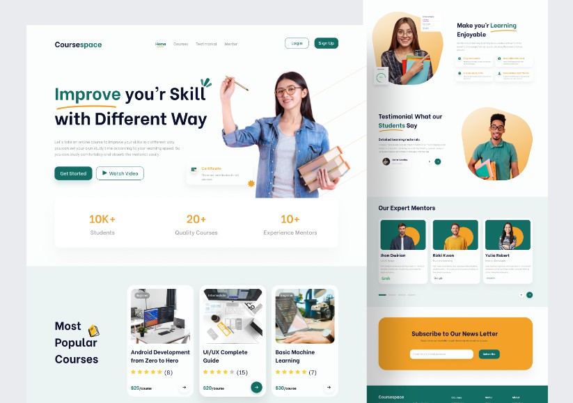 A a free landing page template built on top of material ui and fully coded in react built with modern frontend techniques for responsive and reusable UI.