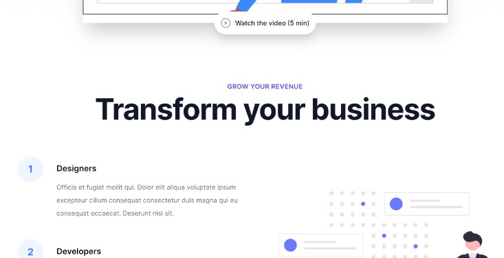 A a free next.js typescript landing page template for saas products, online services and more built with modern frontend techniques for responsive and reusable UI.