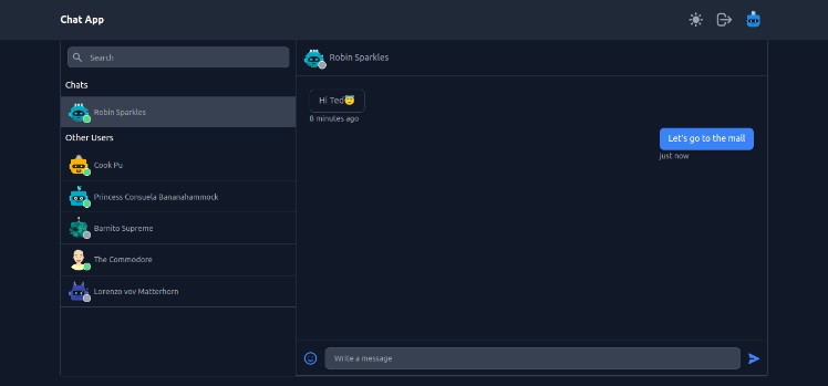 A real-time chat app using firebase, react, tailwindcss, mongodb, node/express, and socket.io built with modern frontend techniques for responsive and reusable UI.