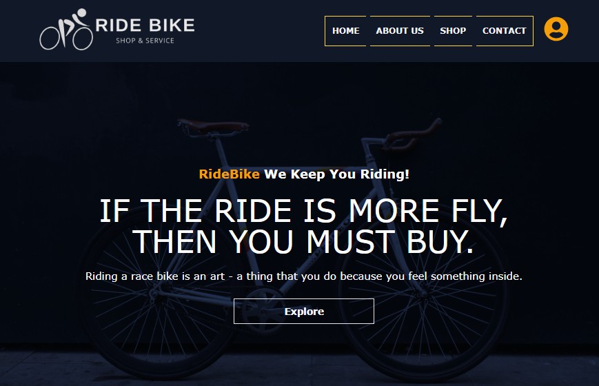 A ride bike shop and service client built with react built with modern frontend techniques for responsive and reusable UI.