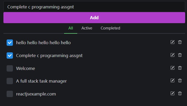 A a full stack task manager application built with node, react,mongodb,and mantine built with modern frontend techniques for responsive and reusable UI.