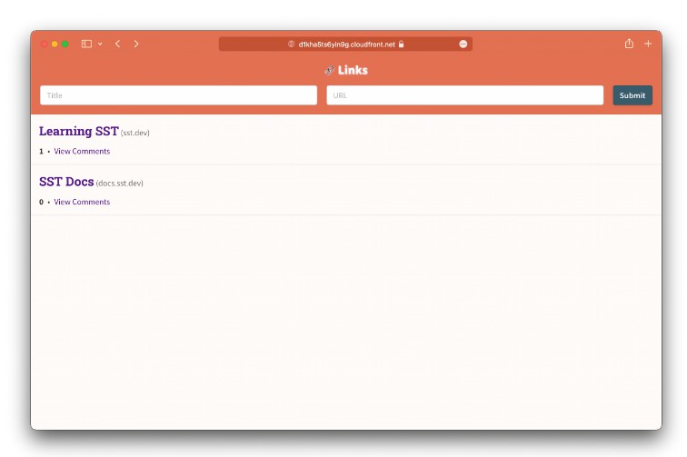 A source for the links app that we build in the sst tutorial built with modern frontend techniques for responsive and reusable UI.