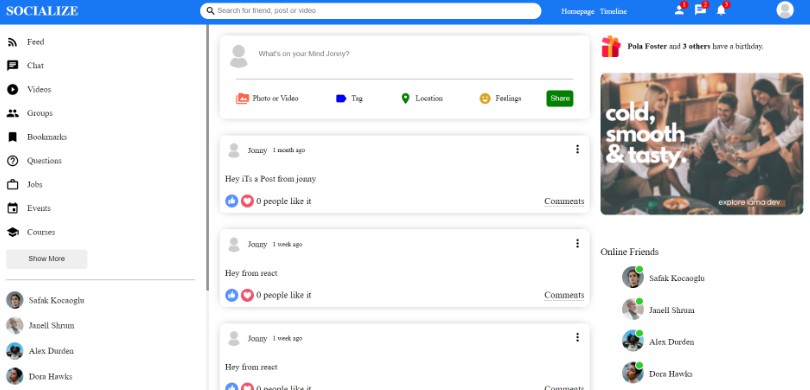 A a fullstack web application built using mern stack (mongodb, express, react, nodejs) built with modern frontend techniques for responsive and reusable UI.