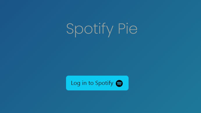 A spotify pie chart app with react built with modern frontend techniques for responsive and reusable UI.