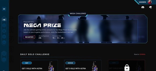 A a gaming platform for a freelance client built using next.js built with modern frontend techniques for responsive and reusable UI.