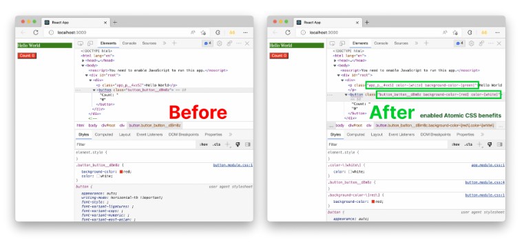 A transform css modules to enable atomic css benefits built with modern frontend techniques for responsive and reusable UI.