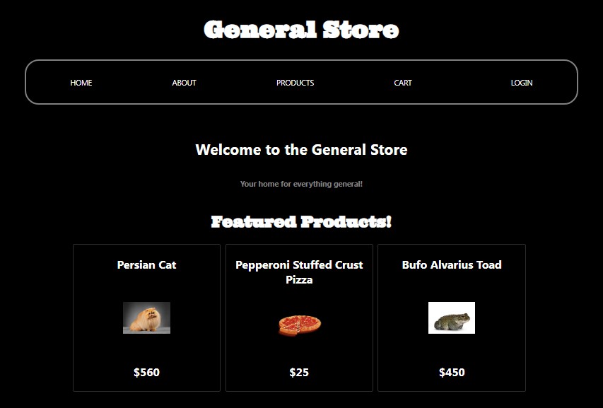 A a general store web application using react built with modern frontend techniques for responsive and reusable UI.