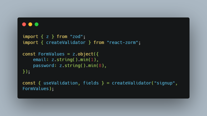 A zorm - type safe <form> for react using zod built with modern frontend techniques for responsive and reusable UI.