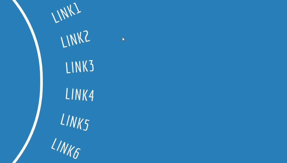 A circular links menu built with modern frontend techniques for responsive and reusable UI.