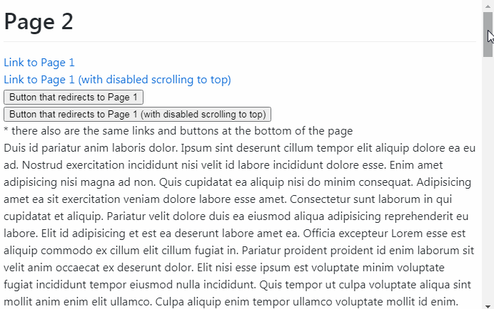A a react component that scrolls to the top of a page built with modern frontend techniques for responsive and reusable UI.