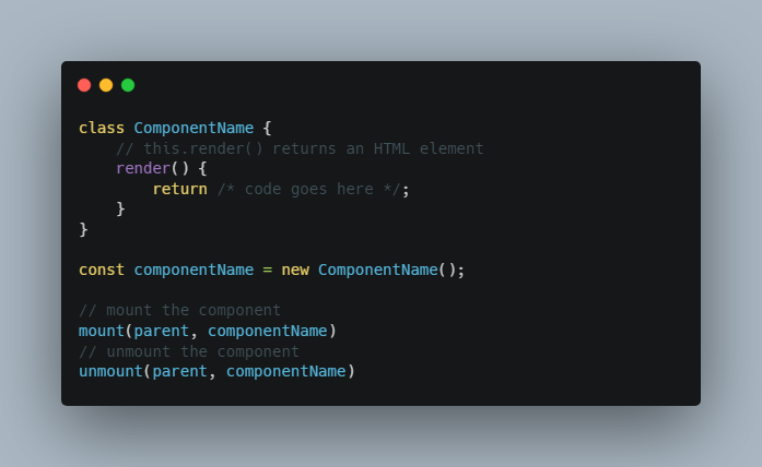 A an extremely lightweight, 0.5kb experimental, react-like front-end library built with modern frontend techniques for responsive and reusable UI.