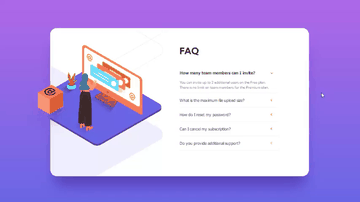 A faq accordion card - react.js built with modern frontend techniques for responsive and reusable UI.