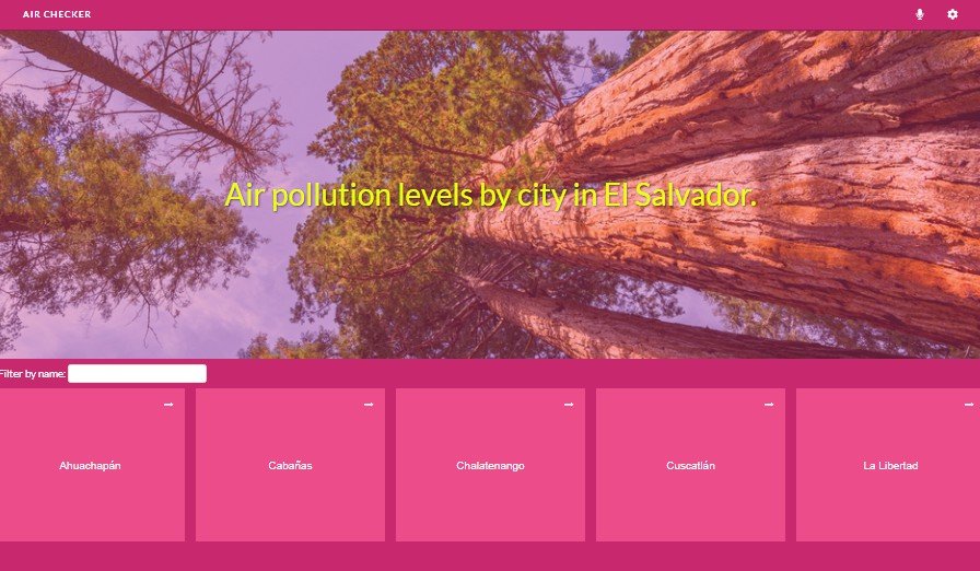 A a mobile web application that checks air pollution, developed using react.js built with modern frontend techniques for responsive and reusable UI.