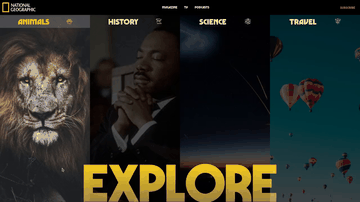 A national geographic hero idea built with modern frontend techniques for responsive and reusable UI.
