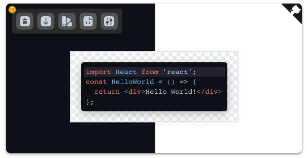 A create beautiful images of your source code built with modern frontend techniques for responsive and reusable UI.
