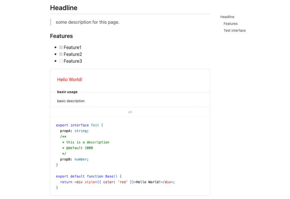 A a lightweight and speedy tool to build one page for describing your react module built with modern frontend techniques for responsive and reusable UI.